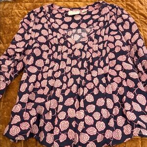 Maeve Pink and Blue Floral Blouse